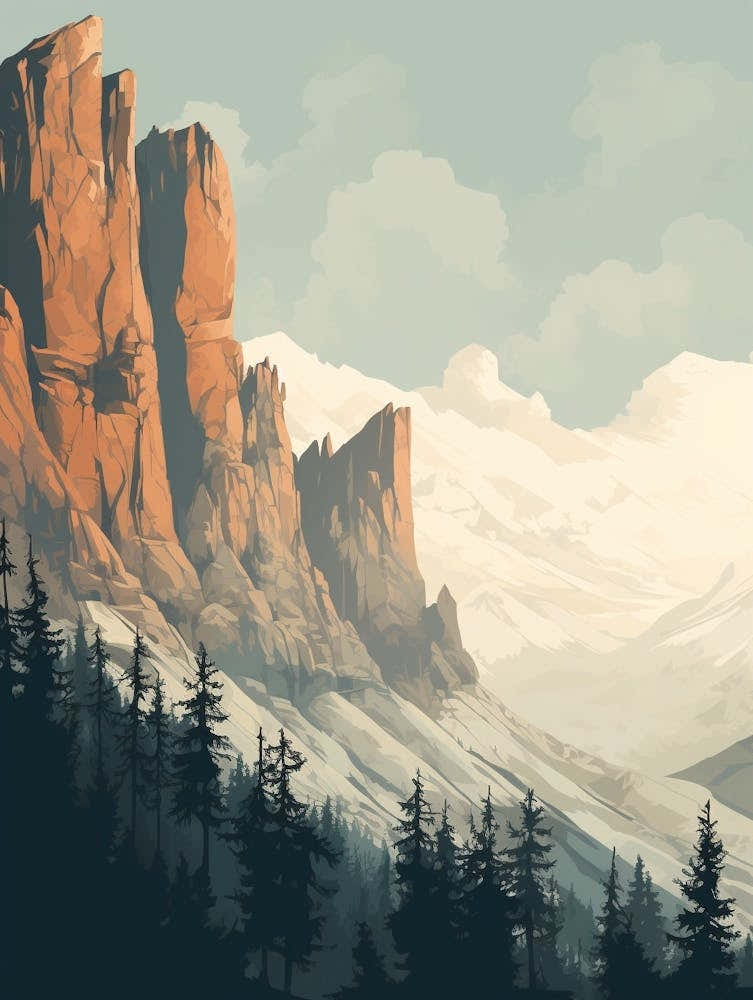 Dolomites Italy 2 Hiking Trail Landscape