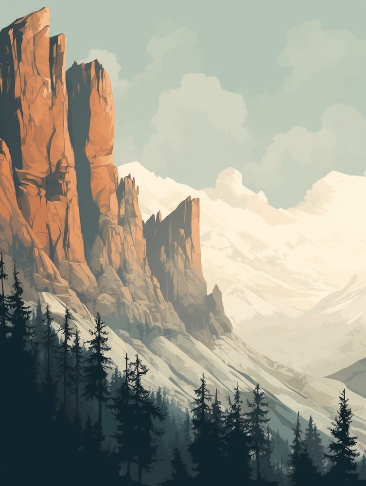 Dolomites Italy 2 Hiking Trail Landscape