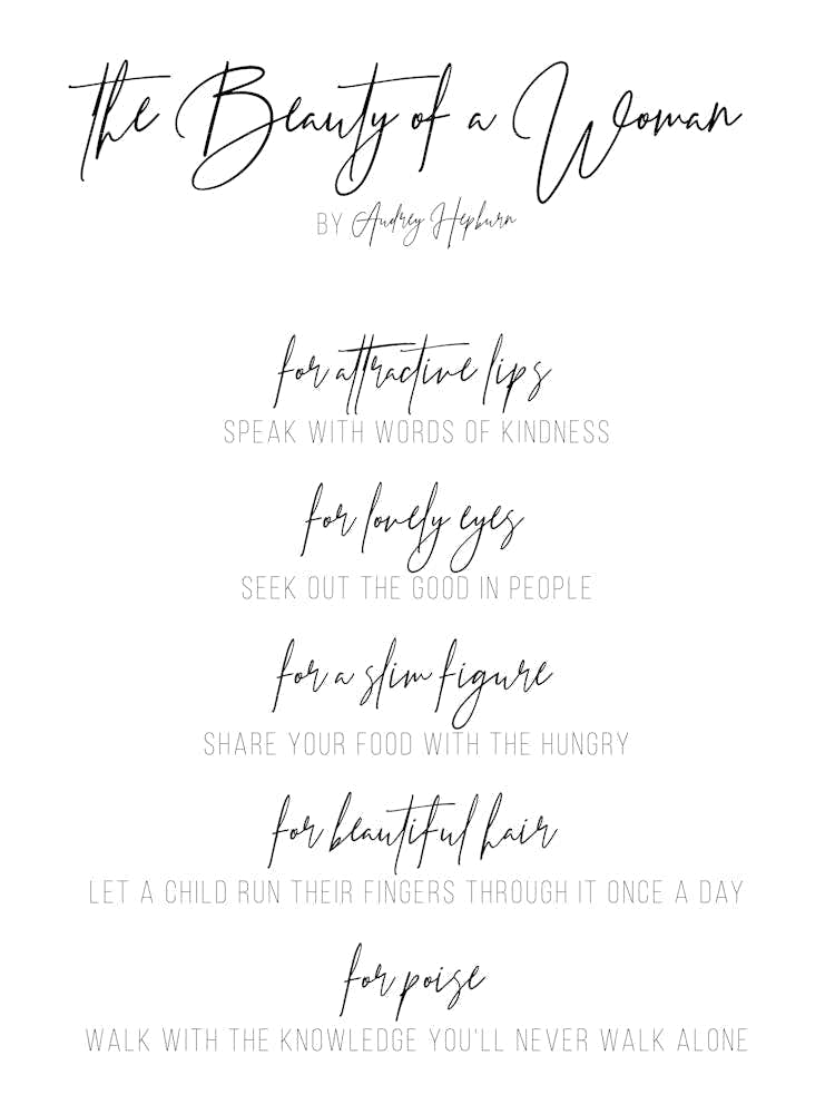 The Beauty Of A Woman By Audrey Hepburn