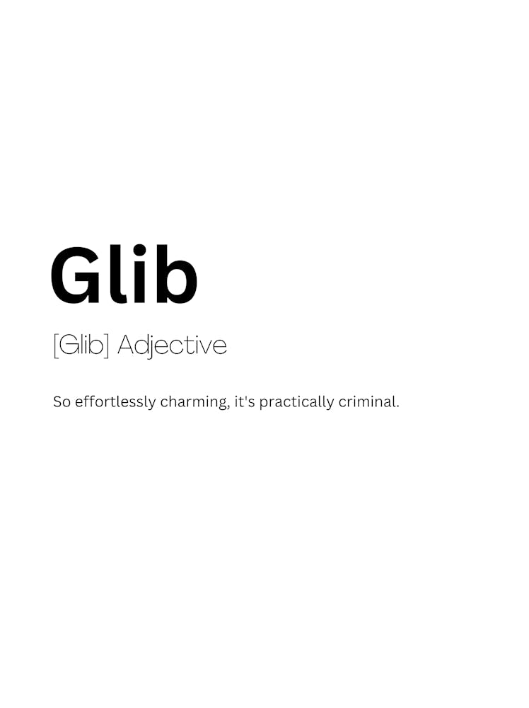 Glib Definition Meaning