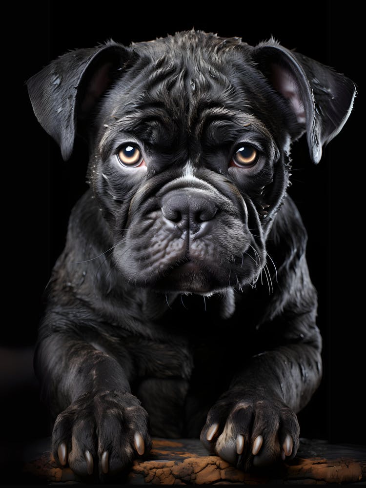 Modern Bulldog Painting in High-Quality Print