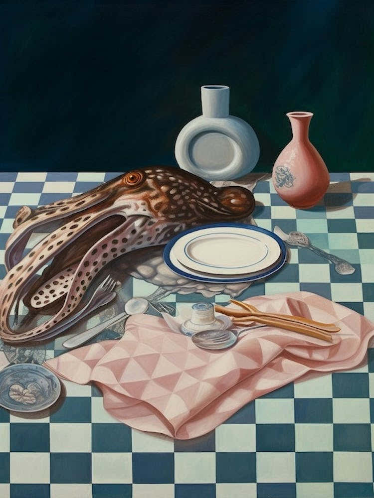 Cuttlefish Still Life Painting