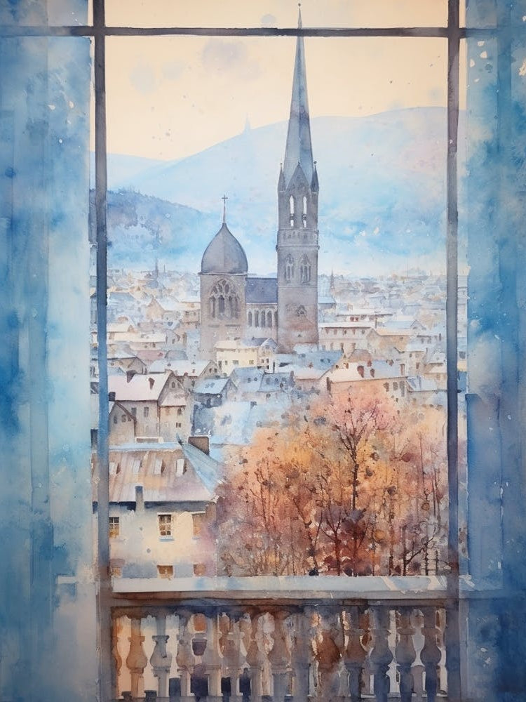 Winter Cityscape Lucerne Switzerland 3