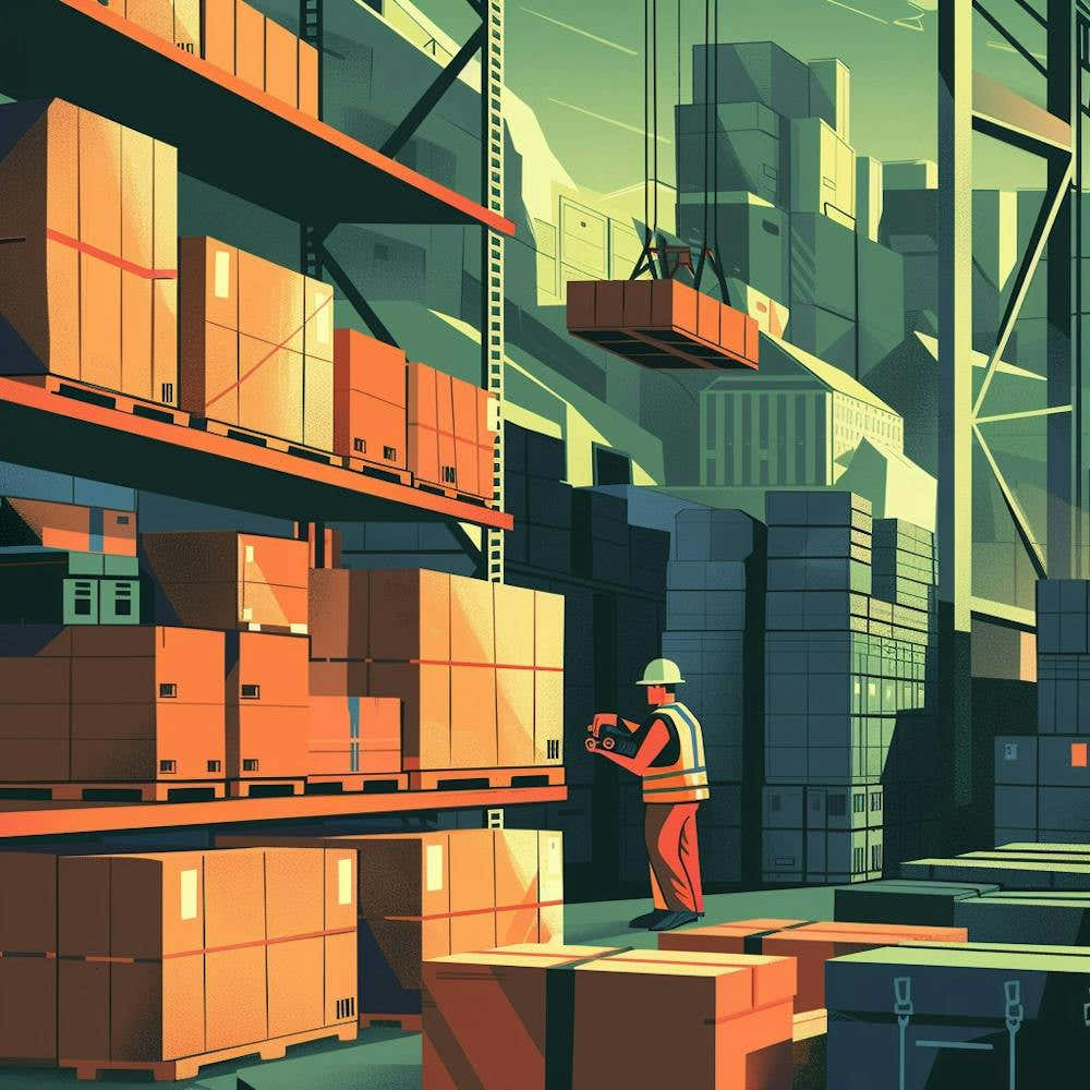 Illustration Of A Warehouse