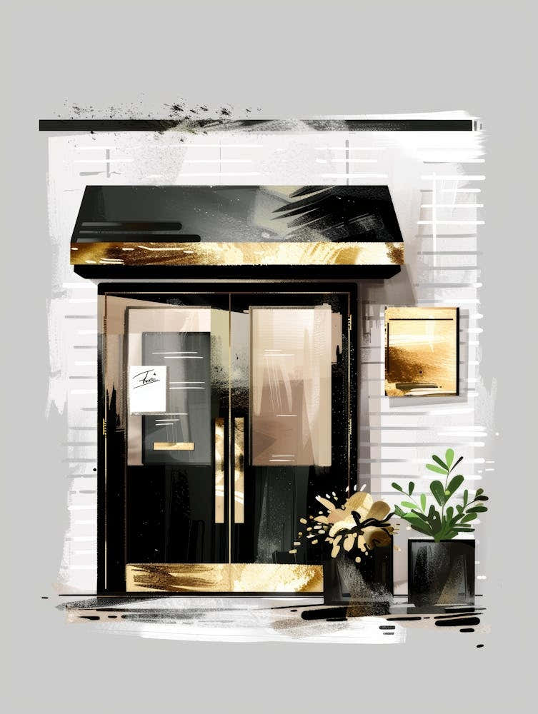 Black And Gold Store Front