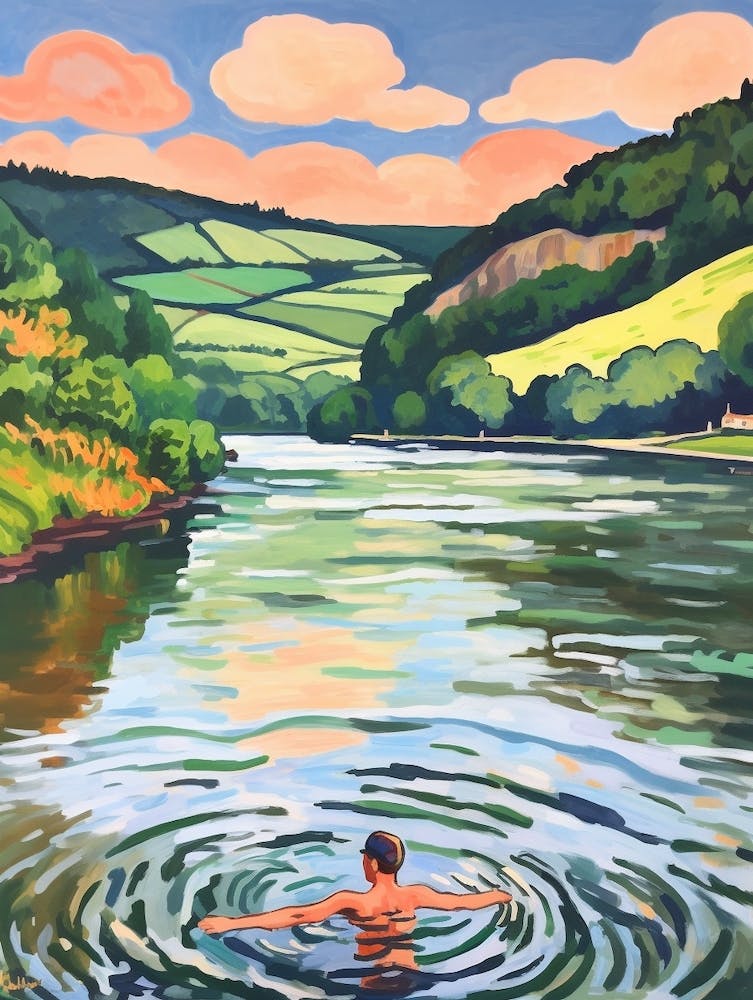 Wild Swimming At River Dart Devon