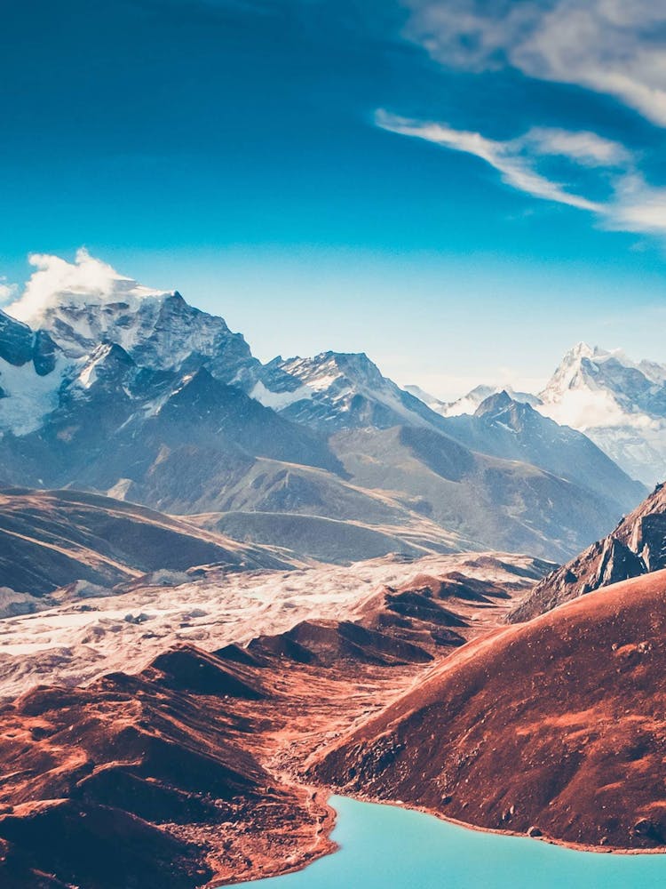 Mountain Lake In Nepal