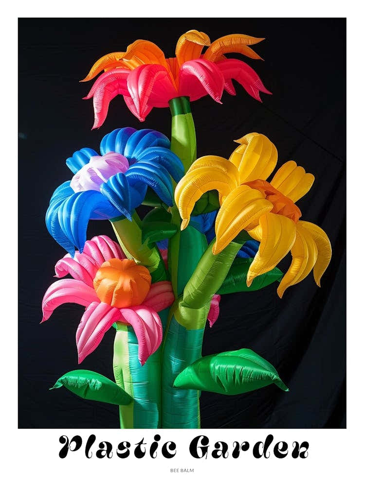 Bright Inflatable Flowers Poster Bee Balm 2