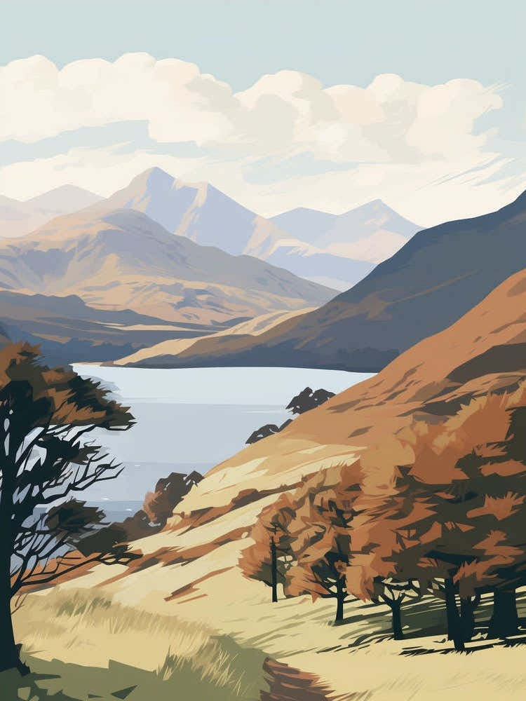 The Lake Districts Ullswater Way England 2 Hiking Trail Landscape