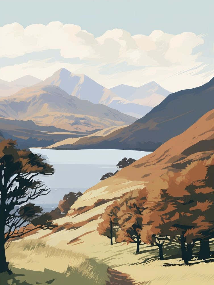 The Lake Districts Ullswater Way England 2 Hiking Trail Landscape