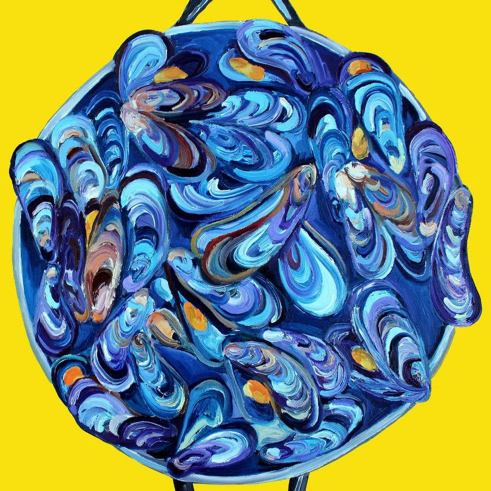 Steaming Pot Of Mussels