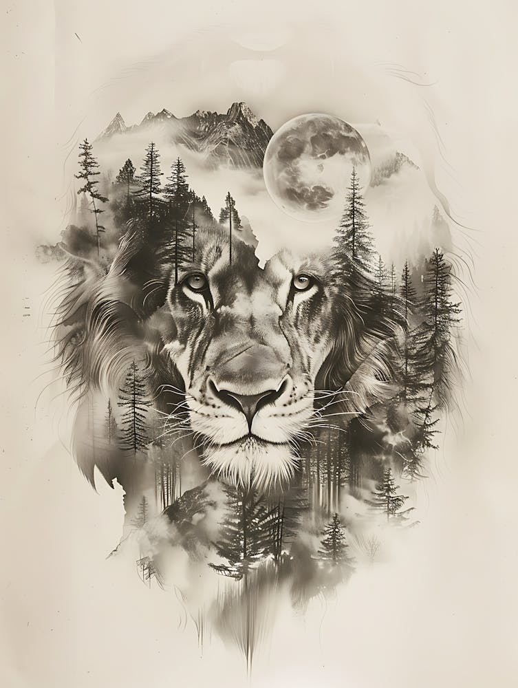 Lion In The Forest 11