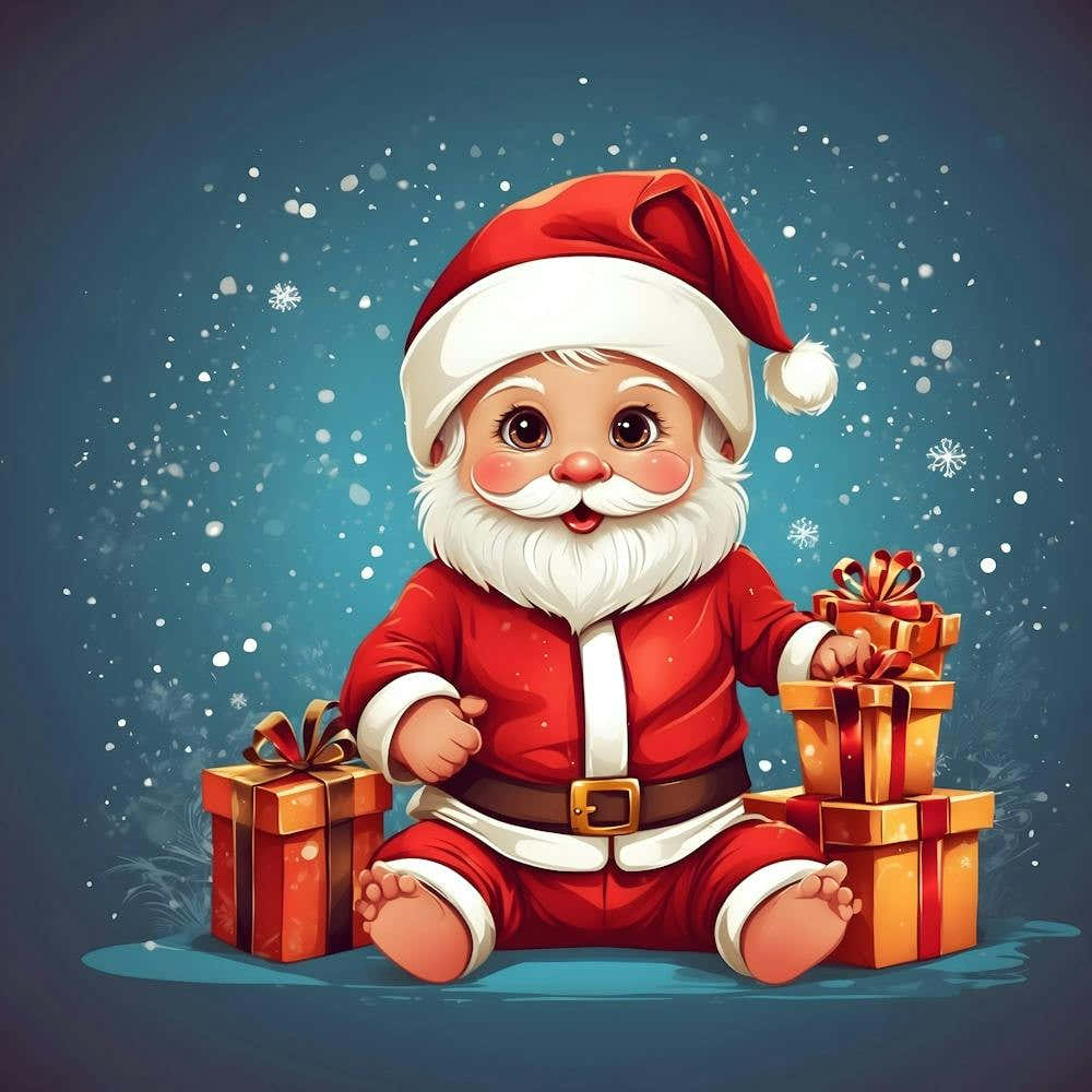 Santa Claus With Gifts