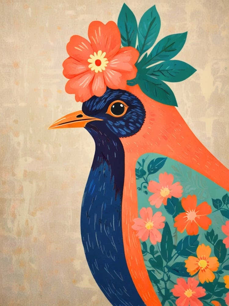 Bird With Flowers 6