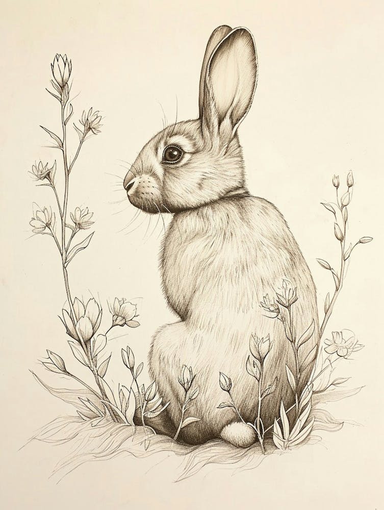 Cinnamon Rabbit Drawing 4