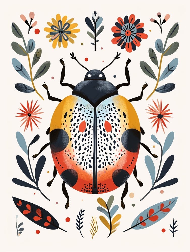 Colourful Insect Illustration Ladybug 15