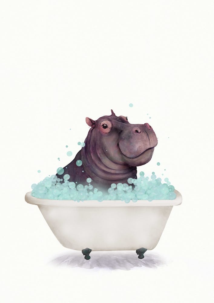 Hippo In The Bathtub