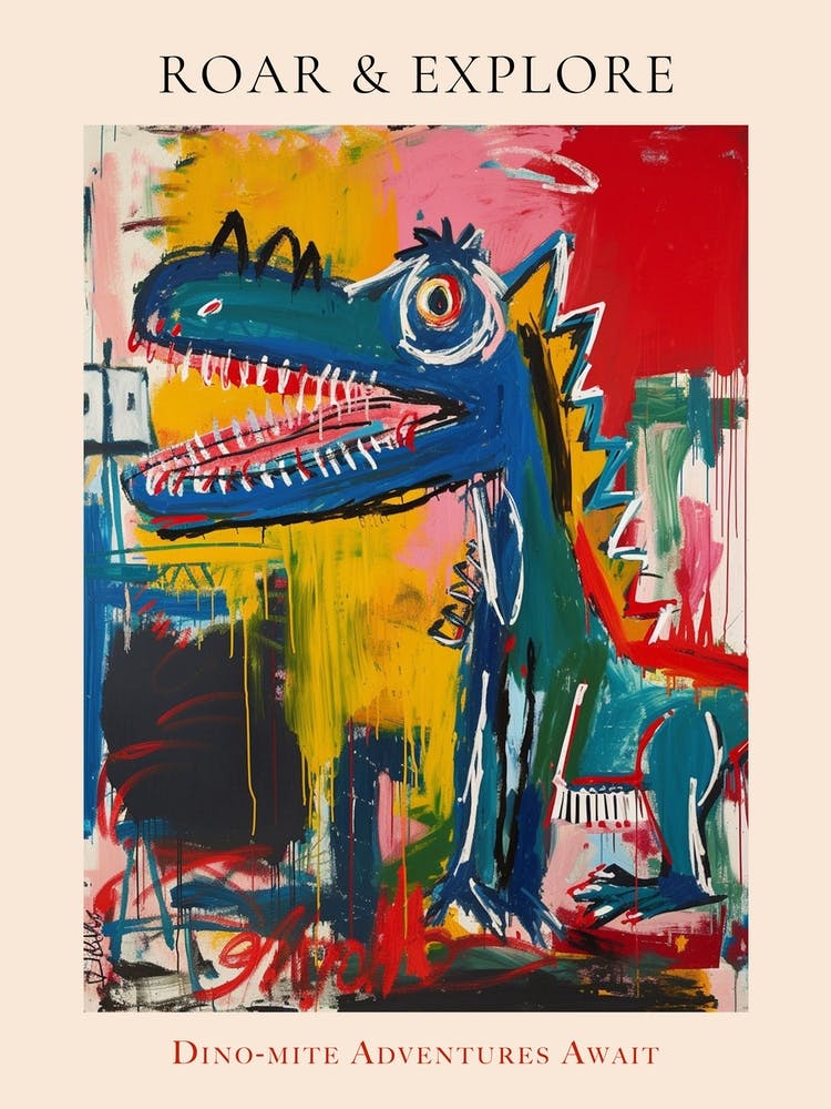 Graffiti Abstract Dinosaur 2 Poster