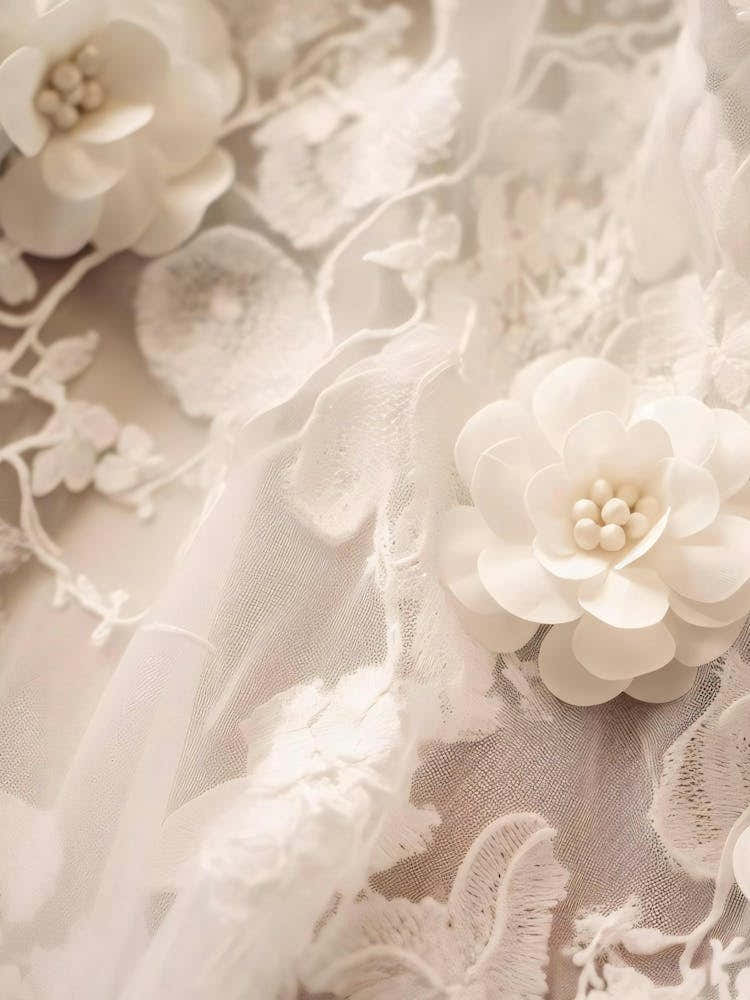 White Lace And Flowers 1