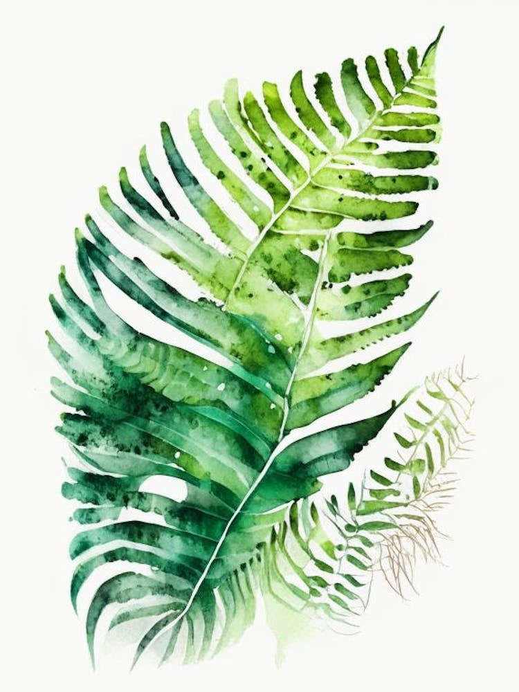 Mother Fern 3 Watercolour