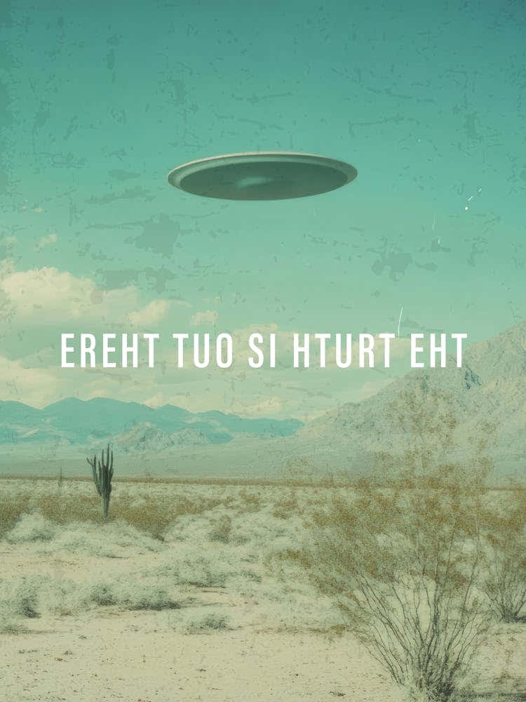 erehT tuO si hturT ehT/The X-Files poster, S09E04 tagline, 2001 — sci-fi poster, movie art, I want to believe poster, space print 1