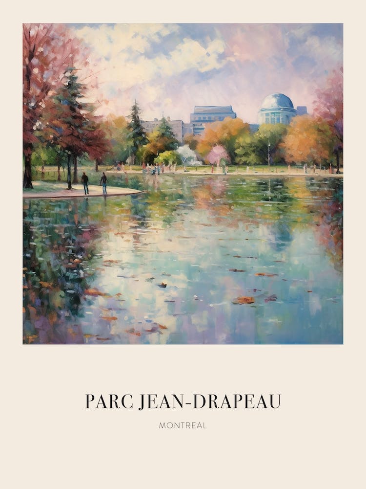 Parc Jean Drapeau Montreal Canada 3 Vintage Cezanne Inspired Poster