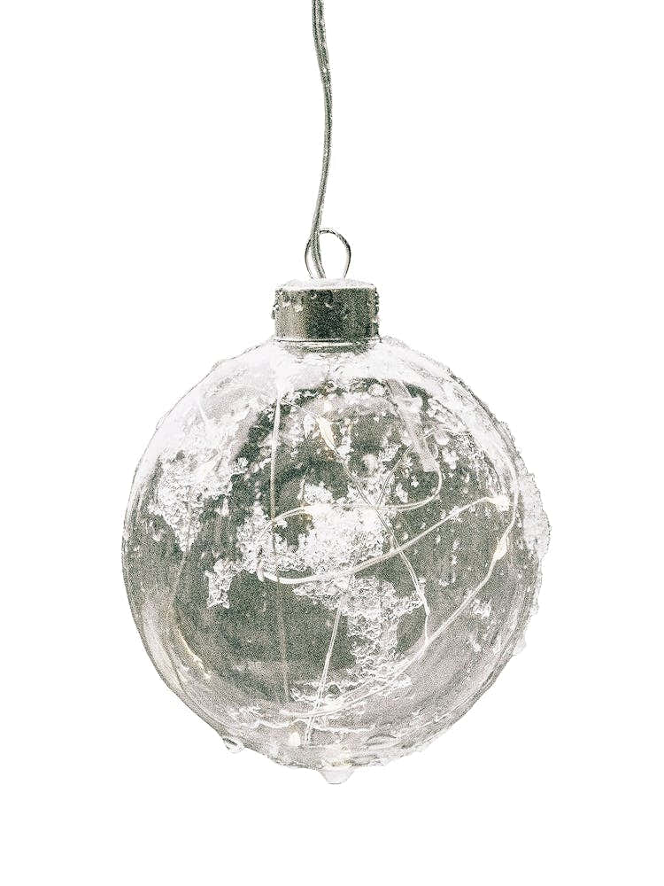 Silver Christmas Ornament, Retro Christmas Decor