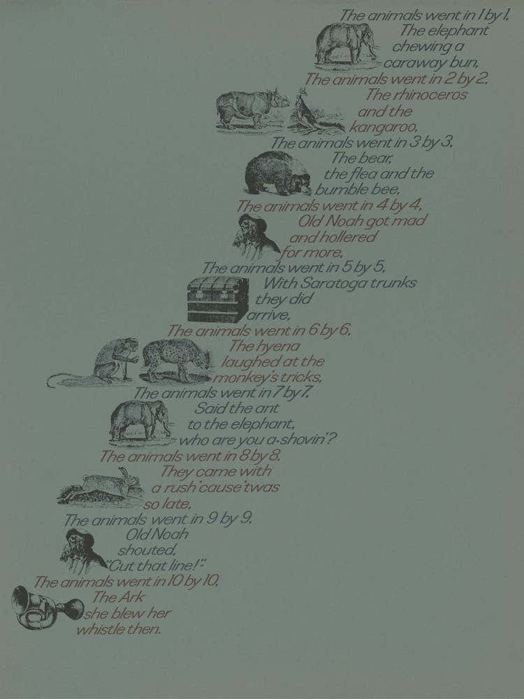 Noahs Ark Vintage Kids Poster