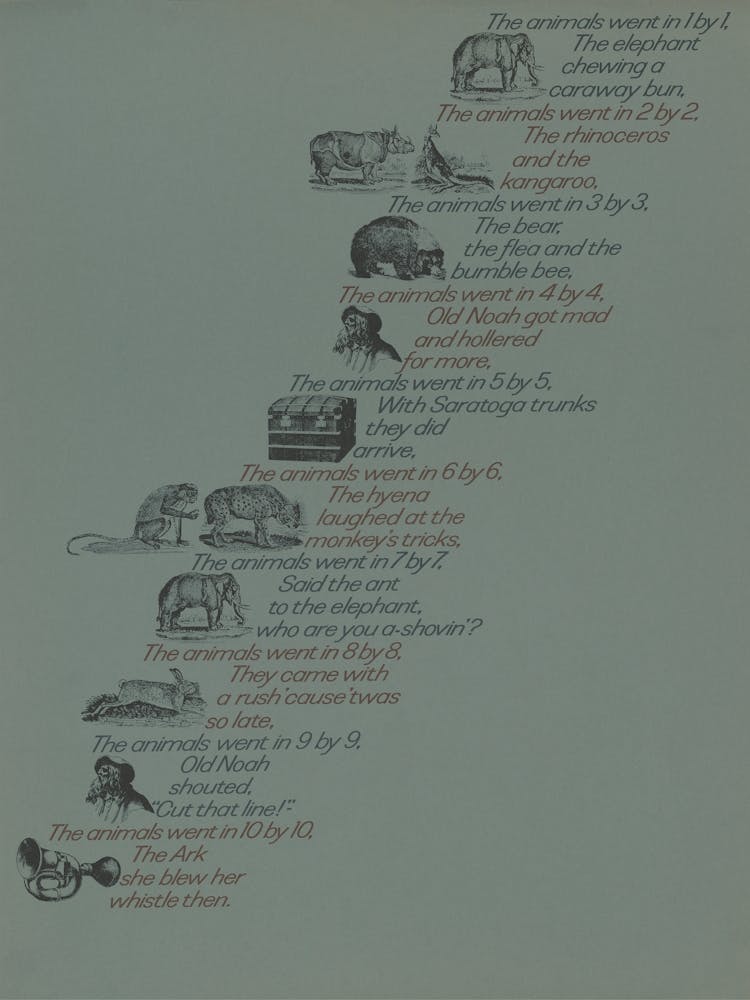 Noahs Ark Vintage Kids Poster