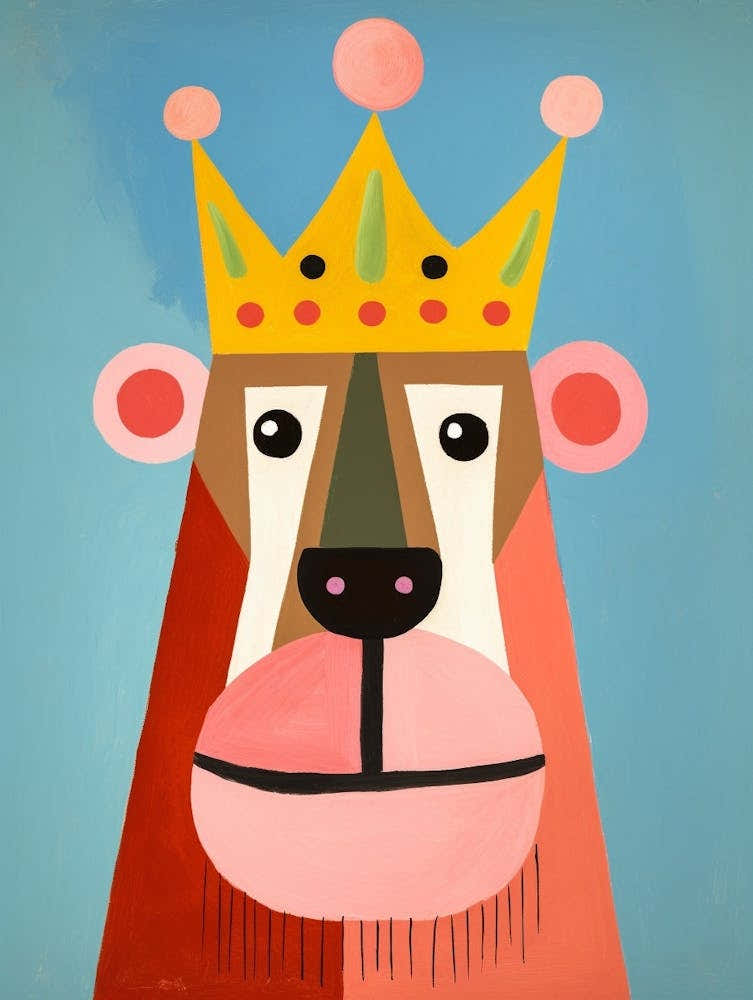 Little Baboon 3 Wearing A Crown