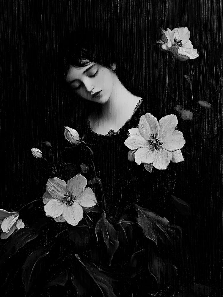 Woman With Flowers 4