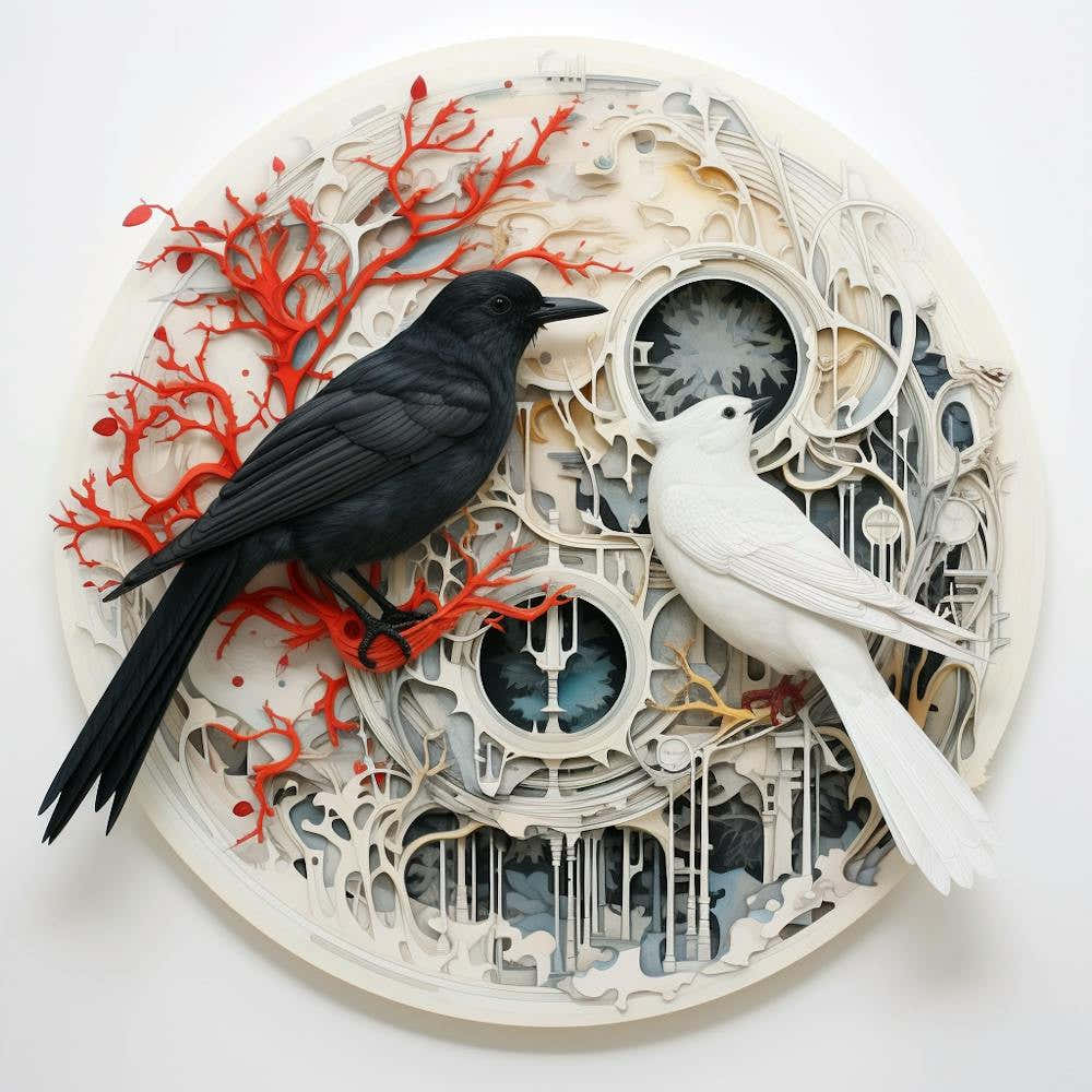 ''Curious Birds'' Print