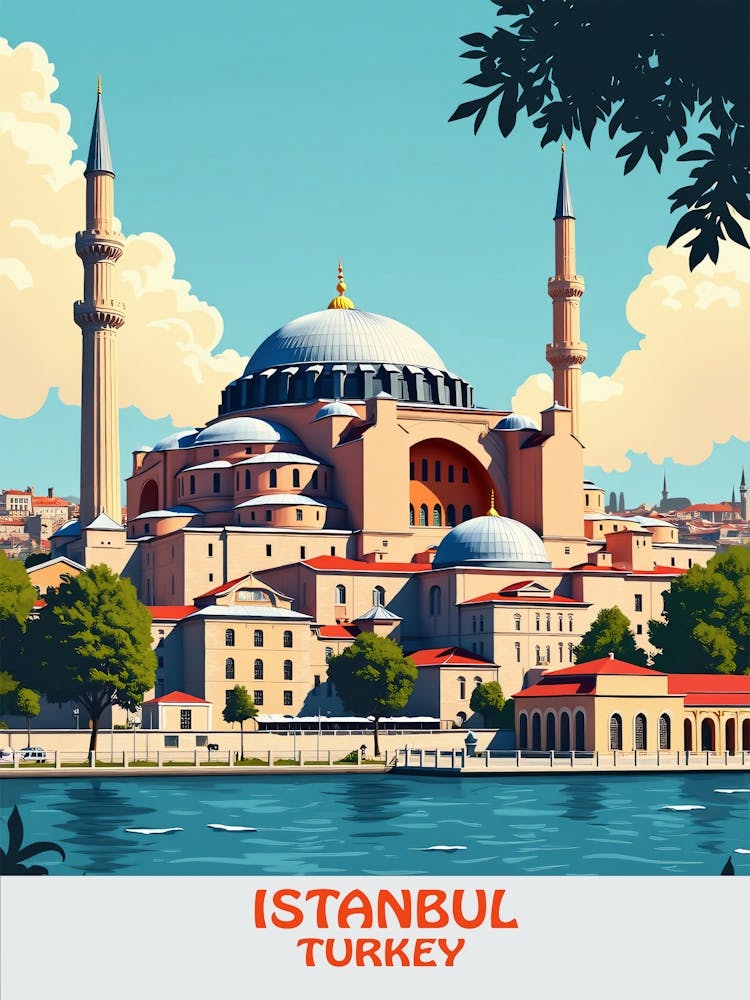 Istanbul, Turkey Travel Poster V 03