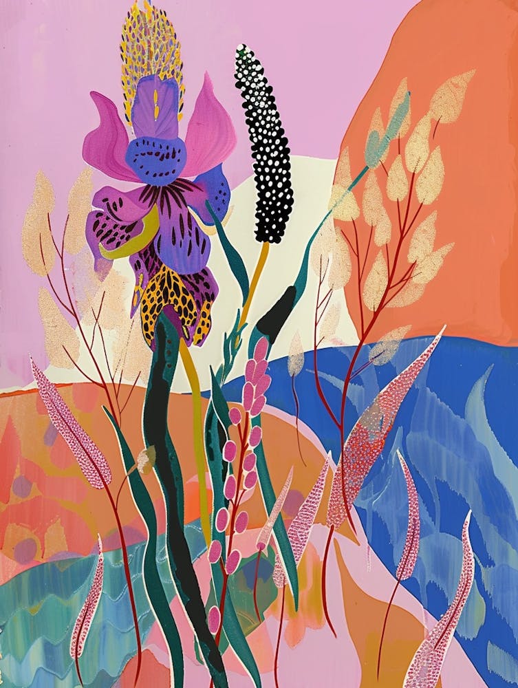 Colourful Flower Illustration Prairie Clover 3