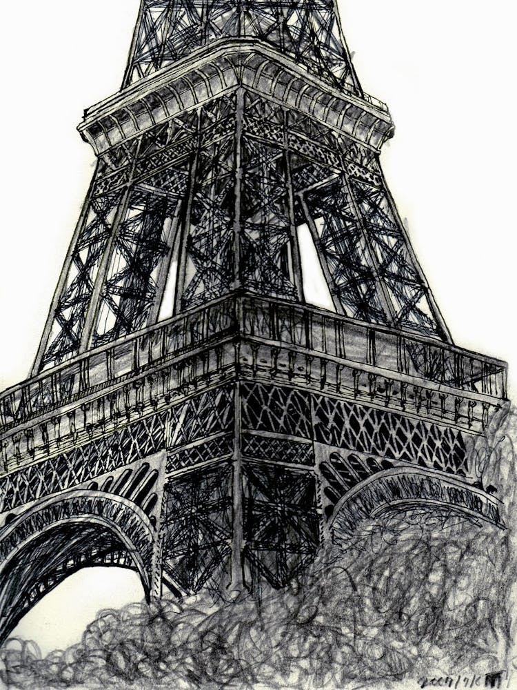 Arriving at the Eiffel Tower