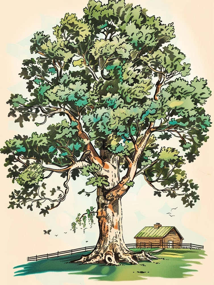 Sycamore Tree Storybook Illustration 1