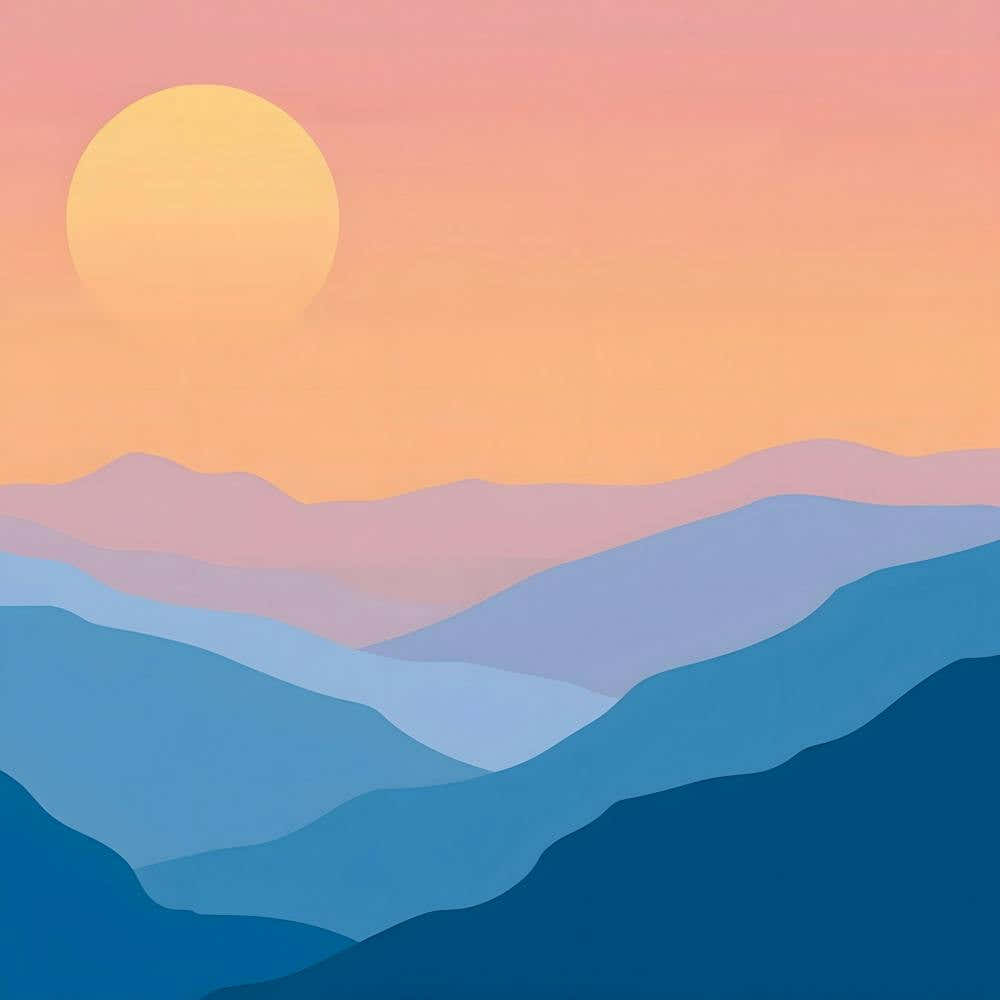 Sunset In The Mountains