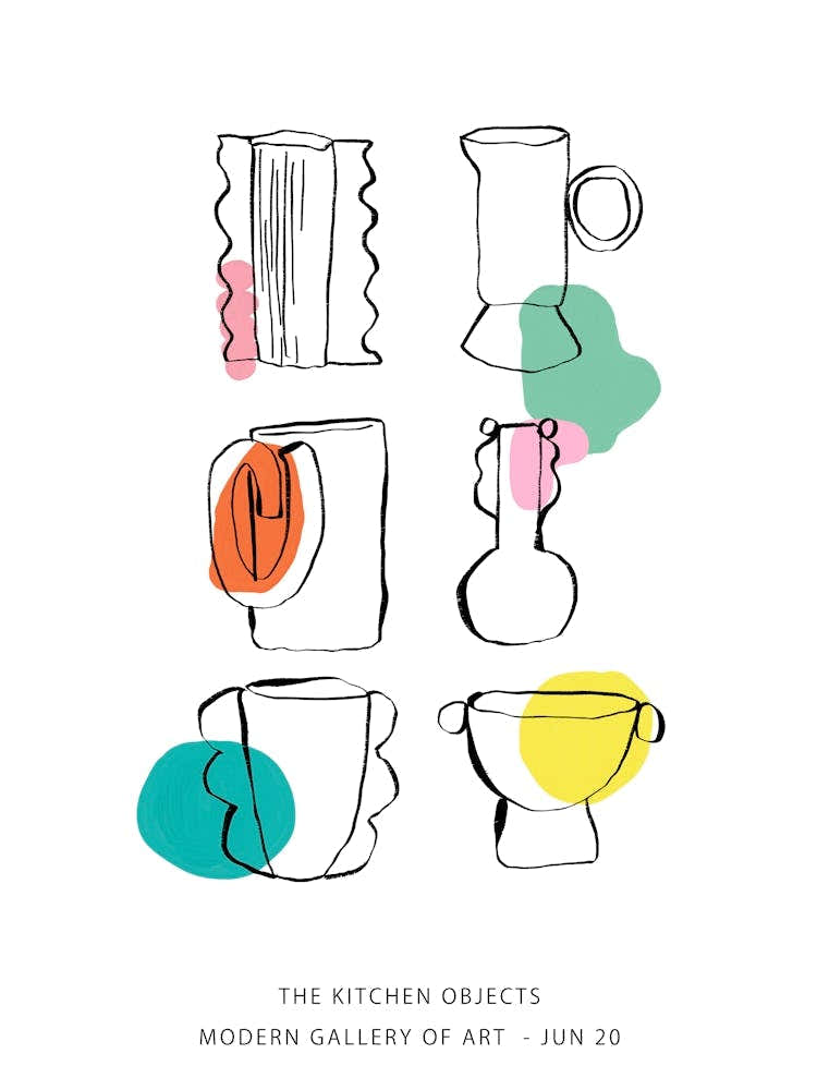 Kitchen Objects White Colours