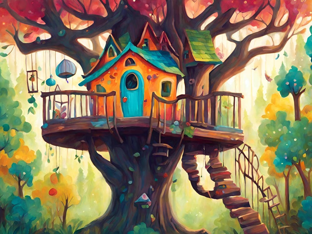 Whimsical Treehouse Hidden Among The Branches