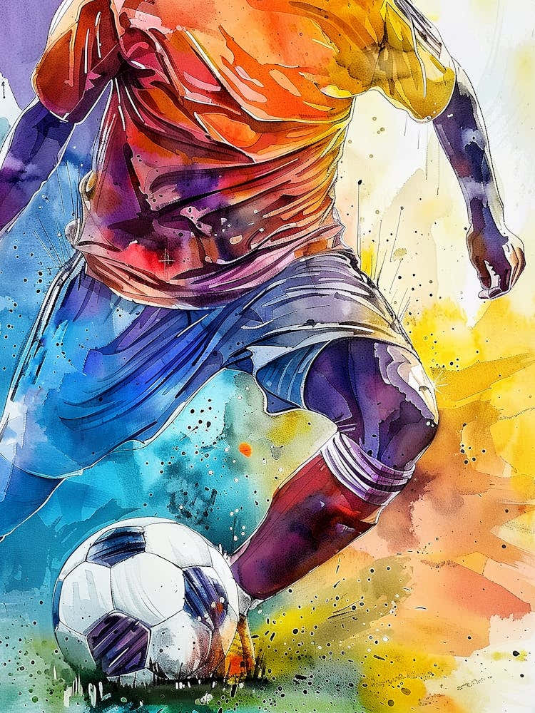 Football Player Watercolor Art (12)
