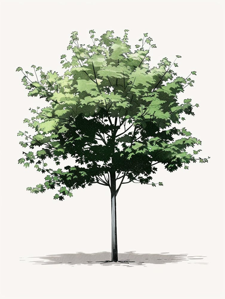 Maple Tree Pixel Illustration 1