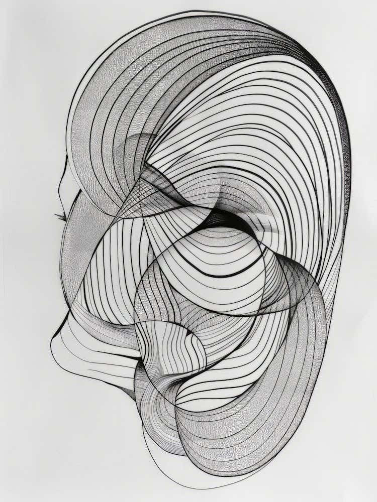 Line Drawing Of A Head