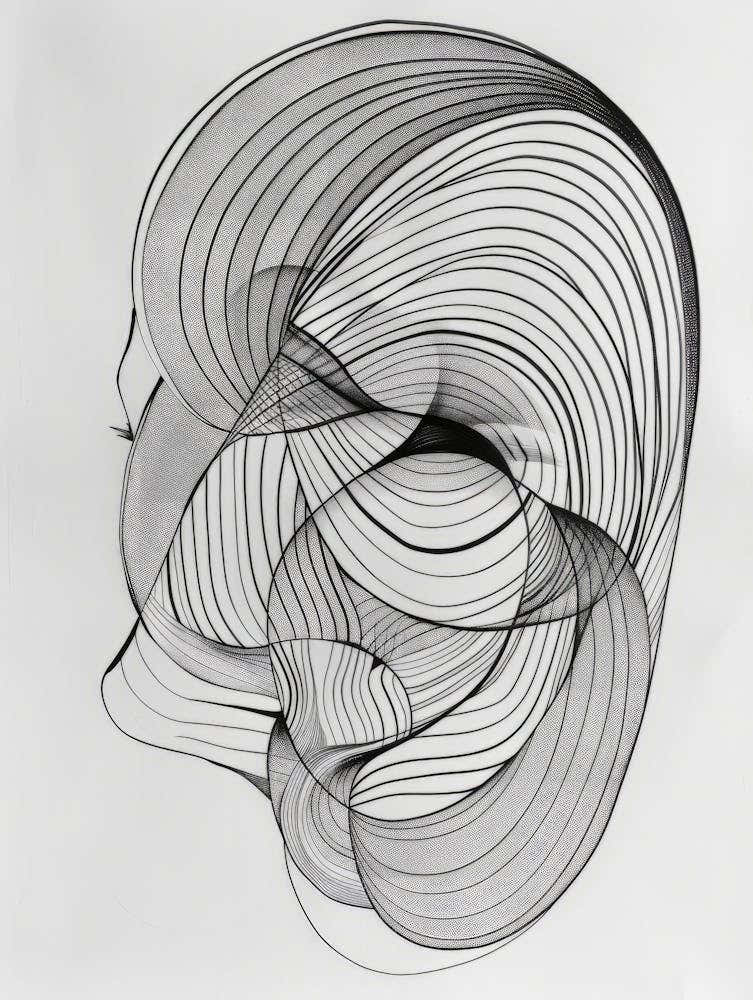 Line Drawing Of A Head
