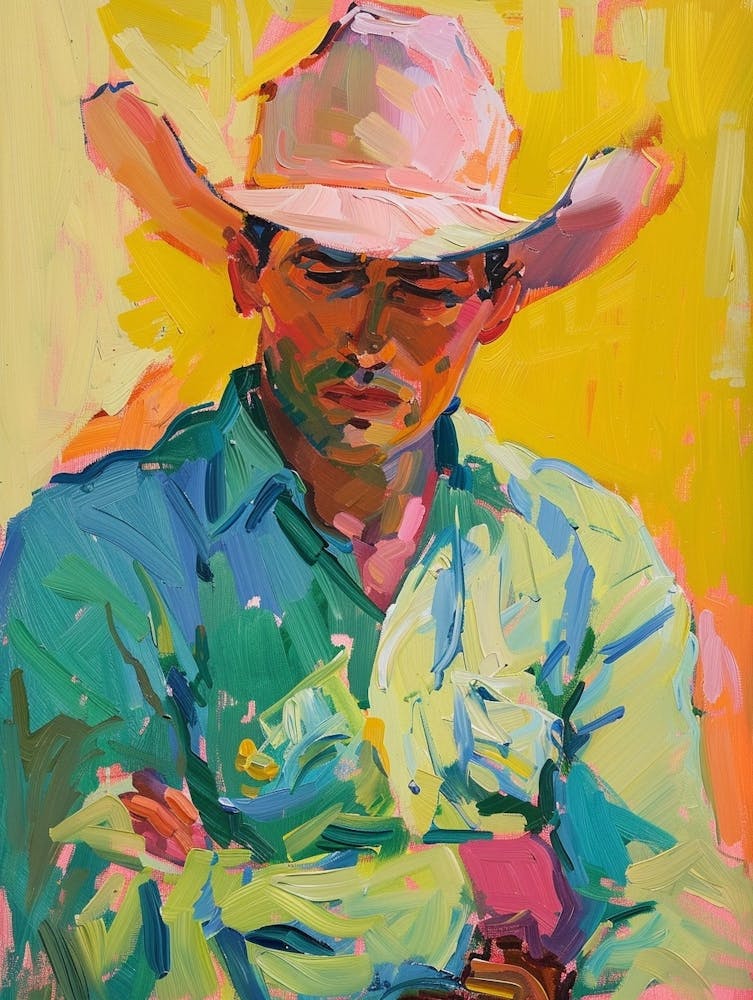 Painting Of A Cowboy 4