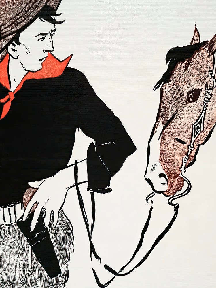 Cowboy With Horse, Edward Penfield