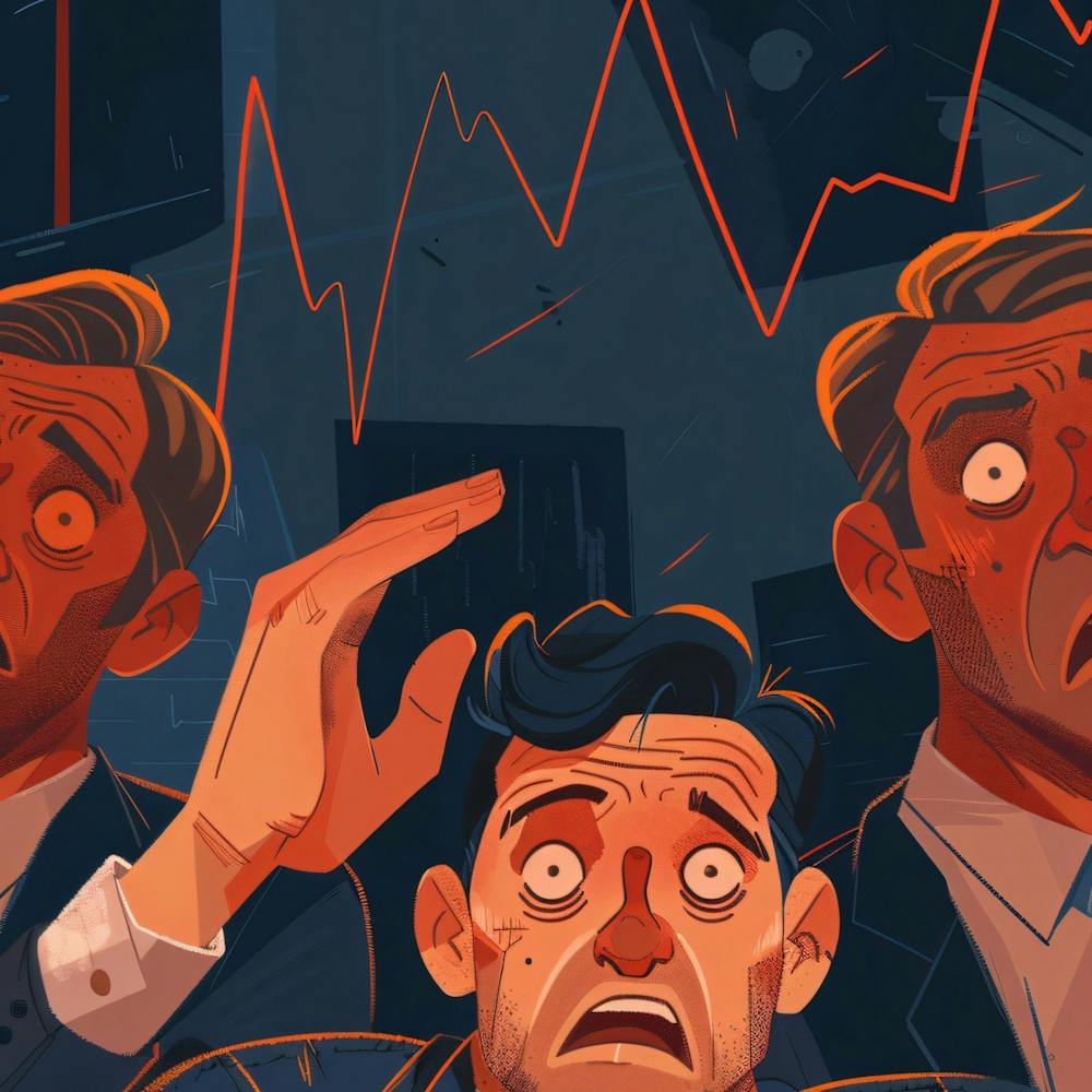 Illustration Of A Stock Market Crash