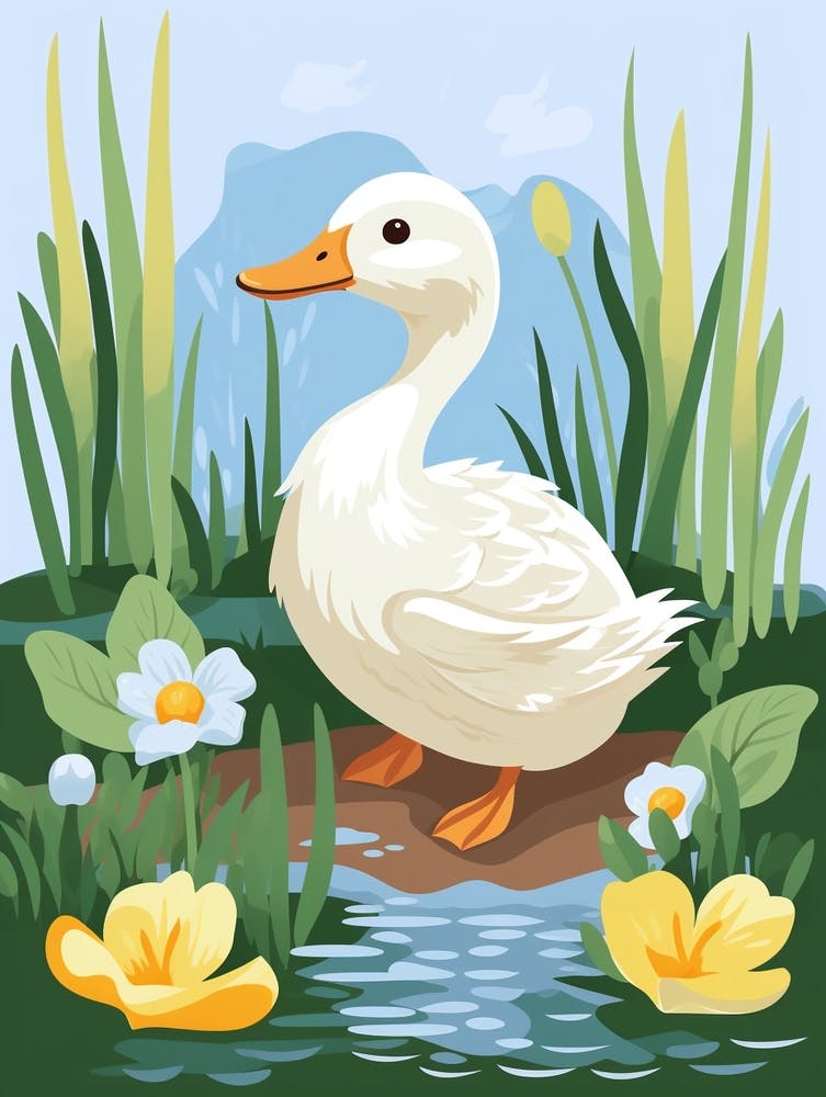Baby Animal Illustration  Duck 5