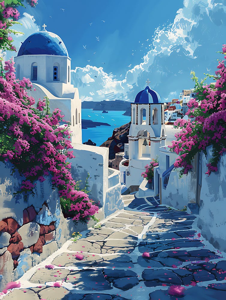 Beautiful Santorini Greece Wall Art 14