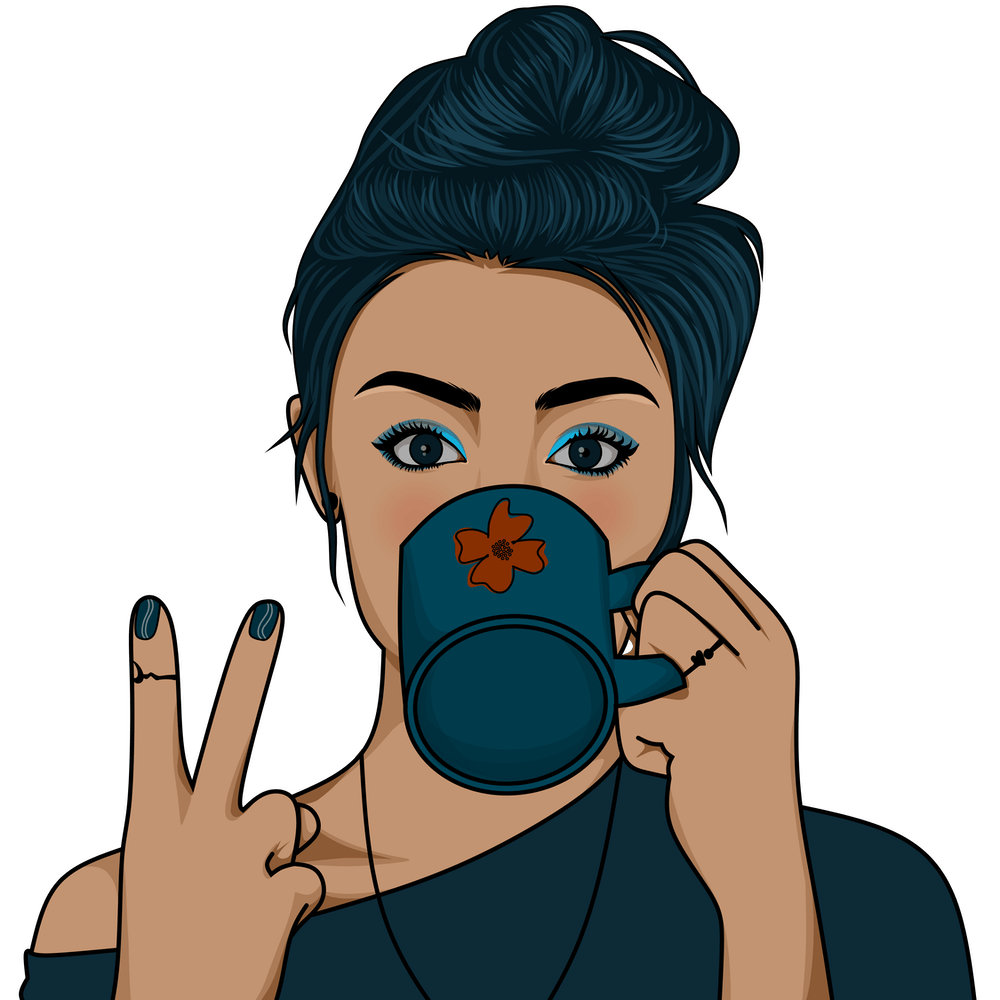 Girl With A Cup Of Coffee