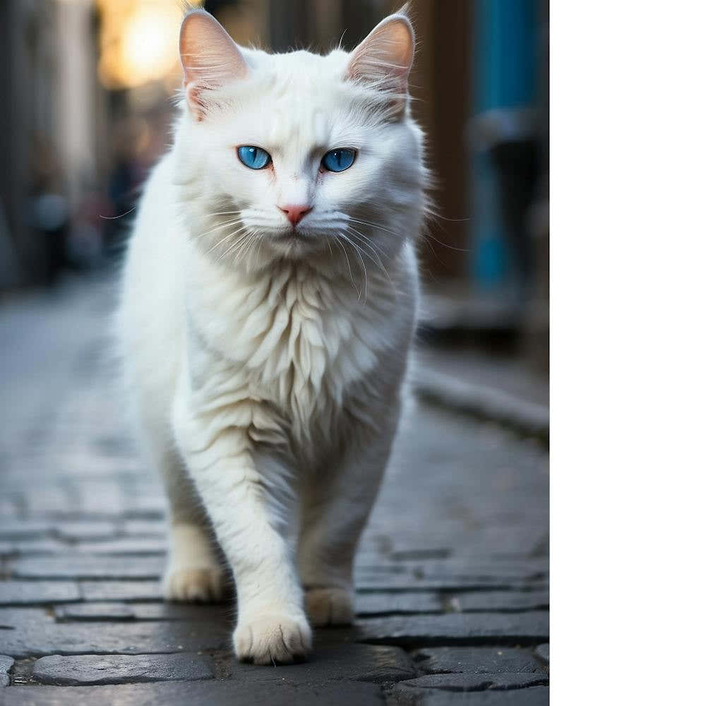 White Cat With Blue Eyes